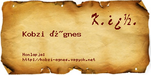 Kobzi Ágnes névjegykártya